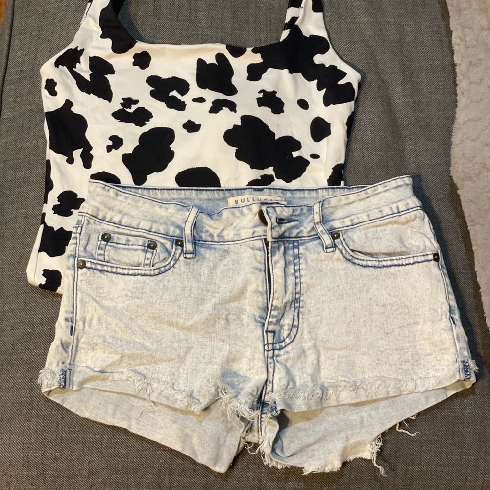 Denim shorts